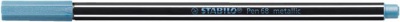 Filctoll, 1,4 mm, STABILO "Pen 68 metallic", metálkék