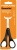 Olló, papírvágó, 18 cm, FISKARS "Essential", fekete