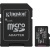 Memóriakártya, microSDXC, 128GB, C10/UHS-I/U1/V10/A1, Gen3, adapter, KINGSTON "Canvas Select Plus"