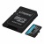 Memóriakártya, microSDXC, 128GB, C10/UHS-I/U3/V30/A2, adapter, KINGSTON "Canvas Go! Plus"